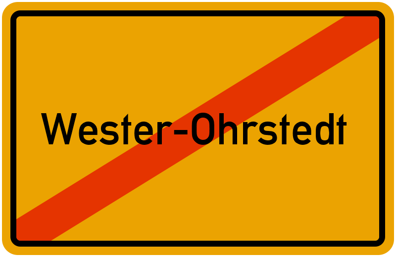 Ortsschild Wester-Ohrstedt