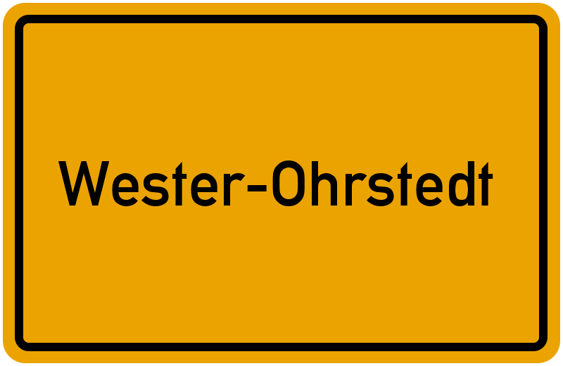 Ortsschild Wester-Ohrstedt