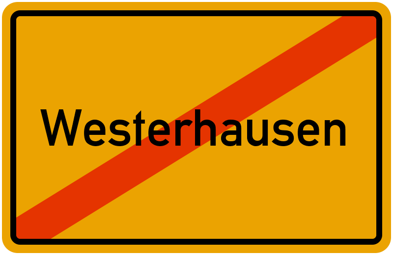 Ortsschild Westerhausen