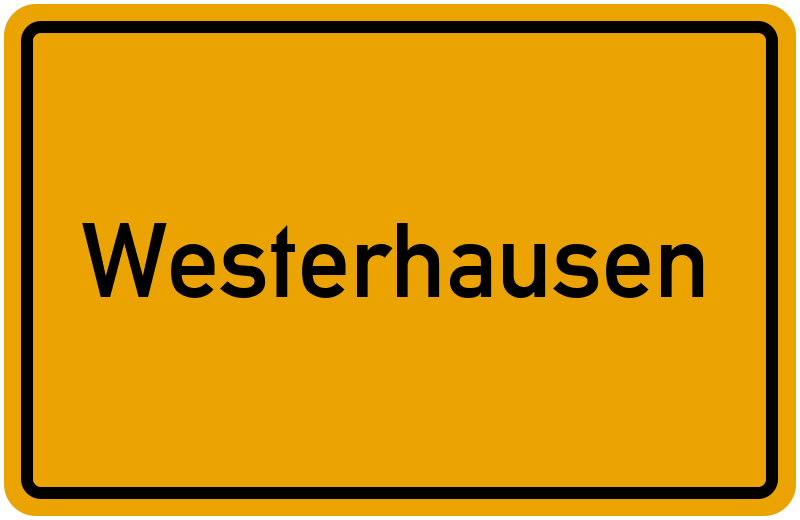 Ortsschild Westerhausen