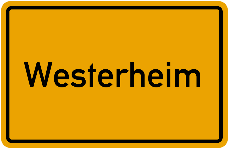 Ortsschild Westerheim