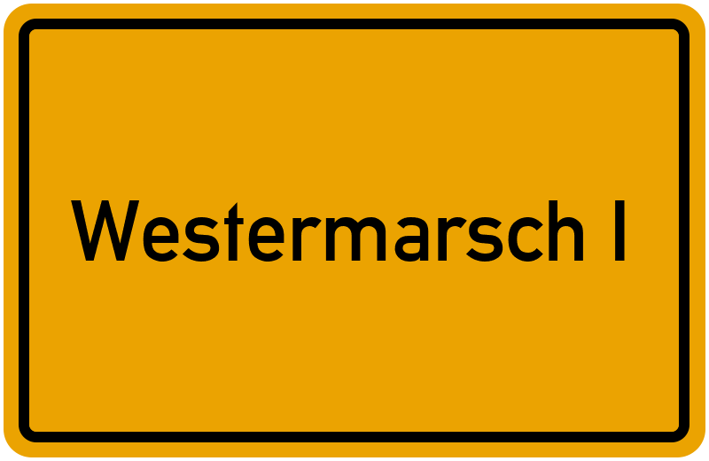 Ortsschild Westermarsch I
