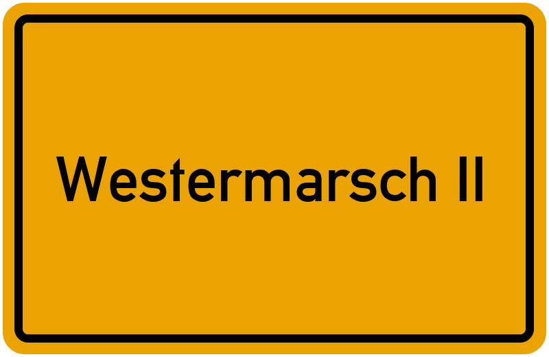 Ortsschild Westermarsch II