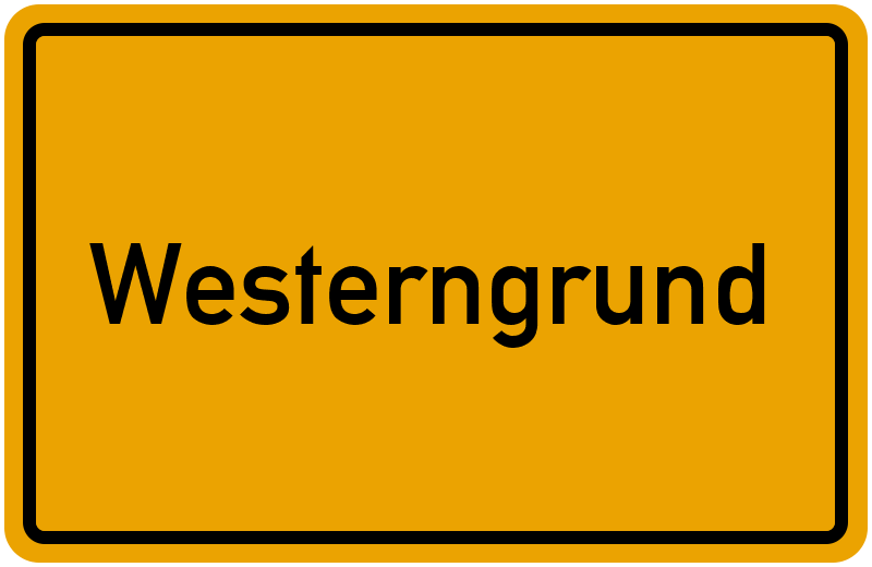 Ortsschild Westerngrund