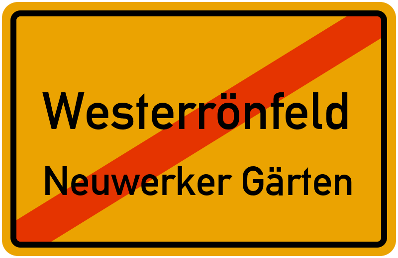 Ortsschild Westerrönfeld