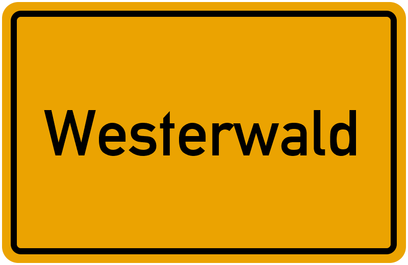 Ortsschild Westerwald