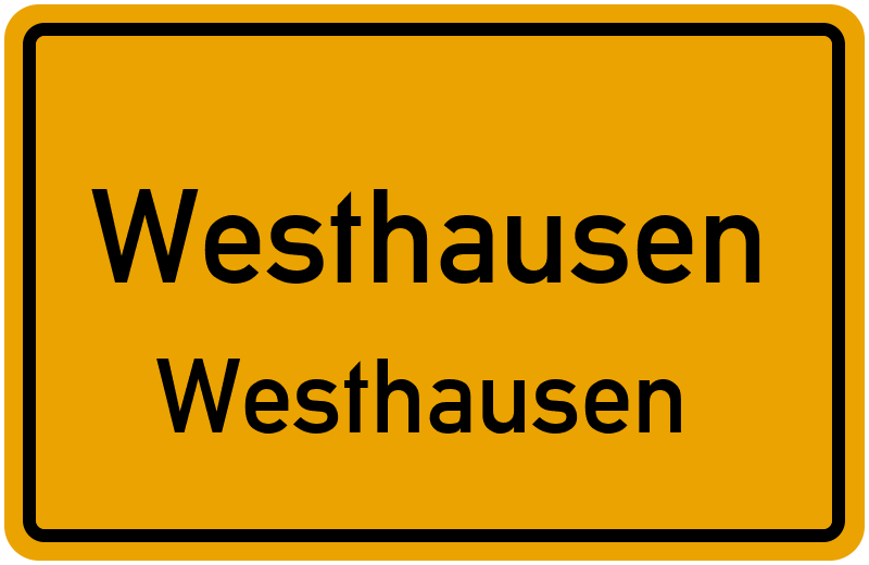 Ortsschild Westhausen