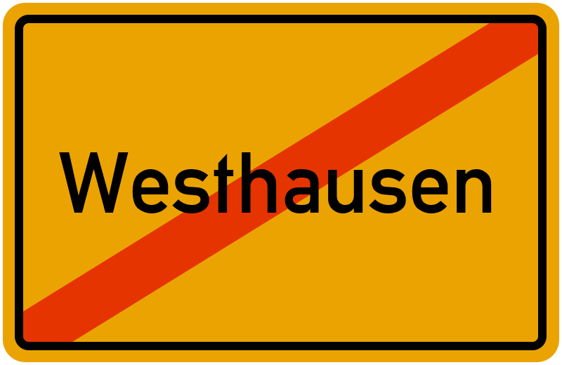 Ortsschild Westhausen