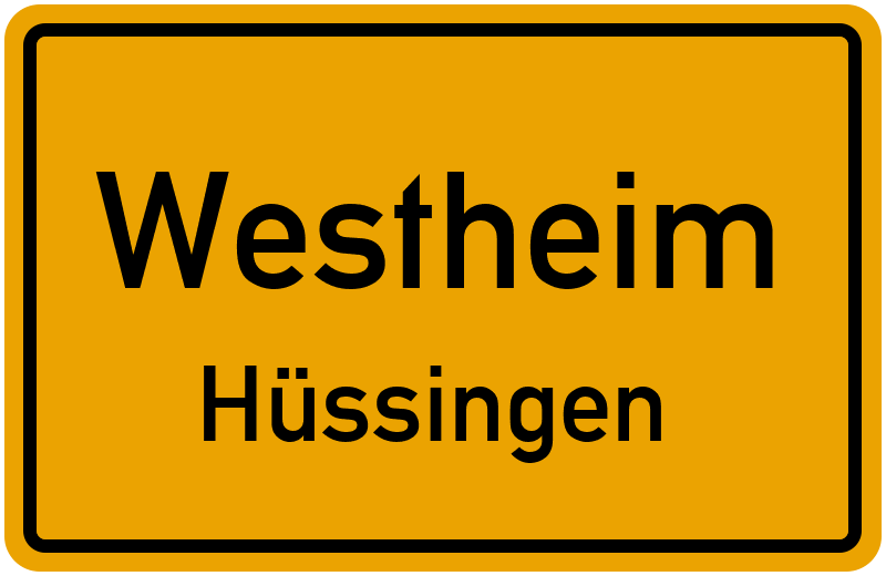 Ortsschild Westheim