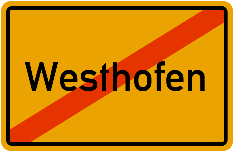 Ortsschild Westhofen