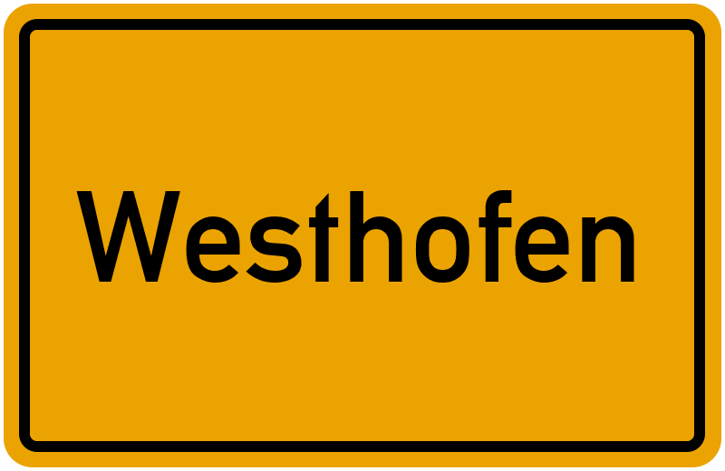 Ortsschild Westhofen
