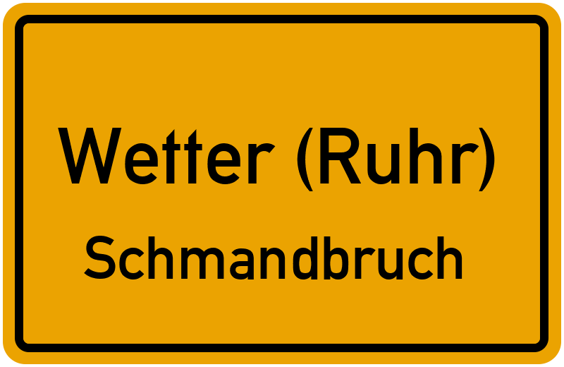 Ortsschild Wetter (Ruhr)