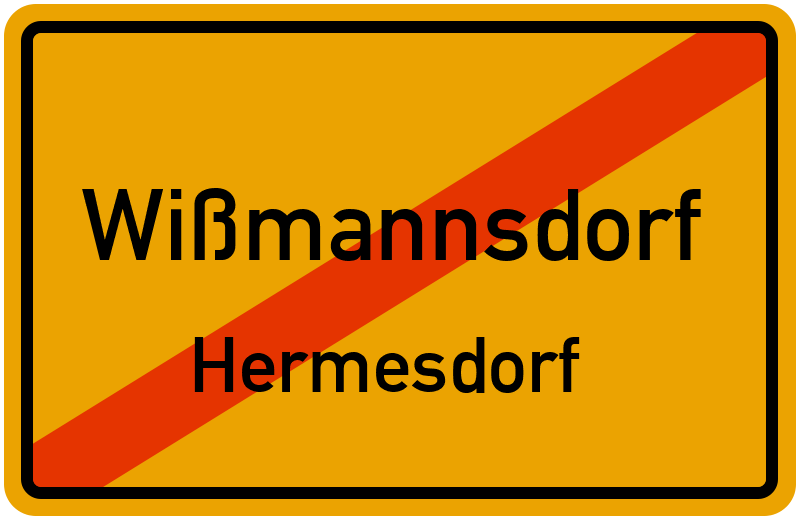 Ortsschild Wißmannsdorf