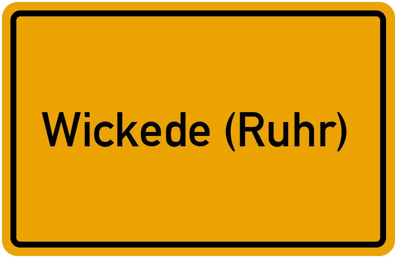 Ortsschild Wickede (Ruhr)