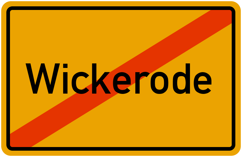 Ortsschild Wickerode
