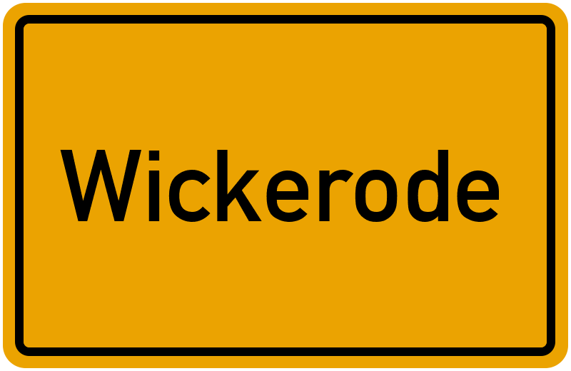 Ortsschild Wickerode