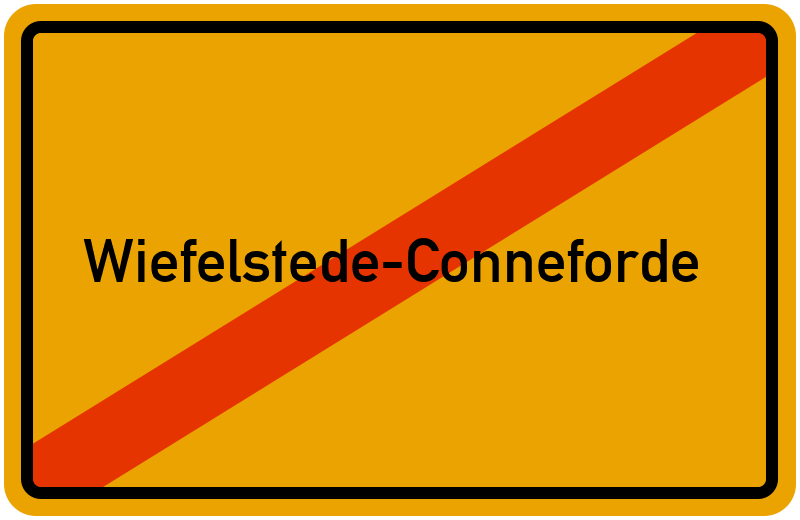 Ortsschild Wiefelstede-Conneforde