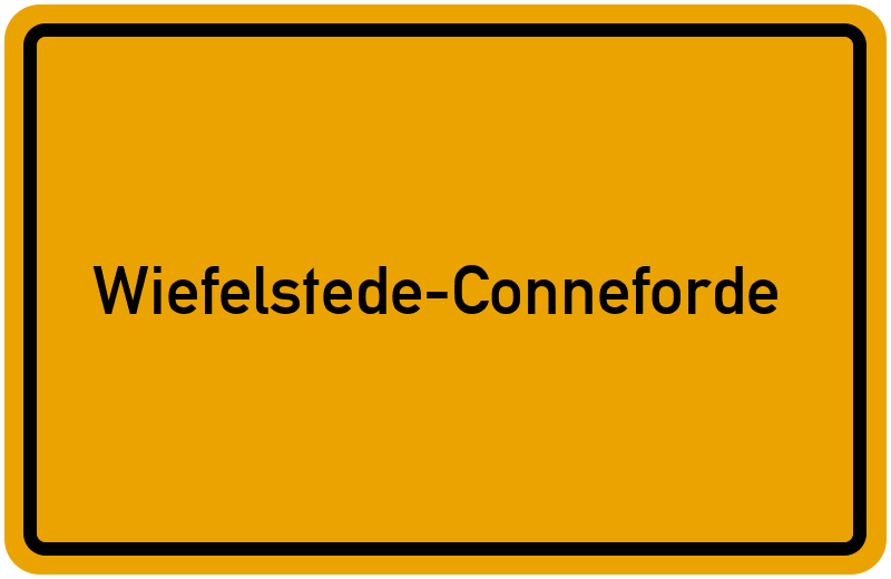 Ortsschild Wiefelstede-Conneforde