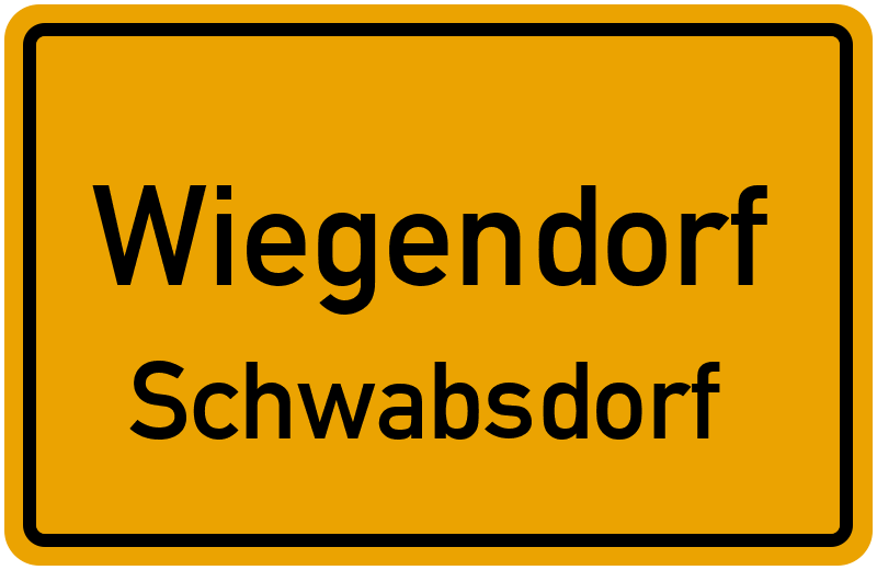 Ortsschild Wiegendorf