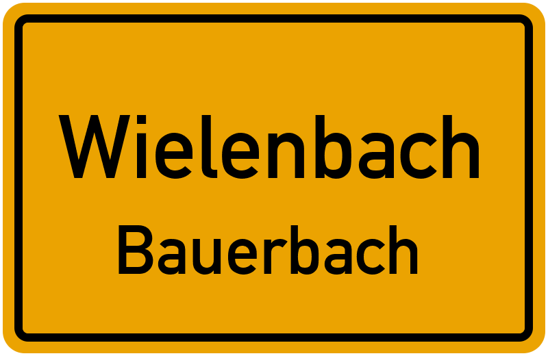 Ortsschild Wielenbach