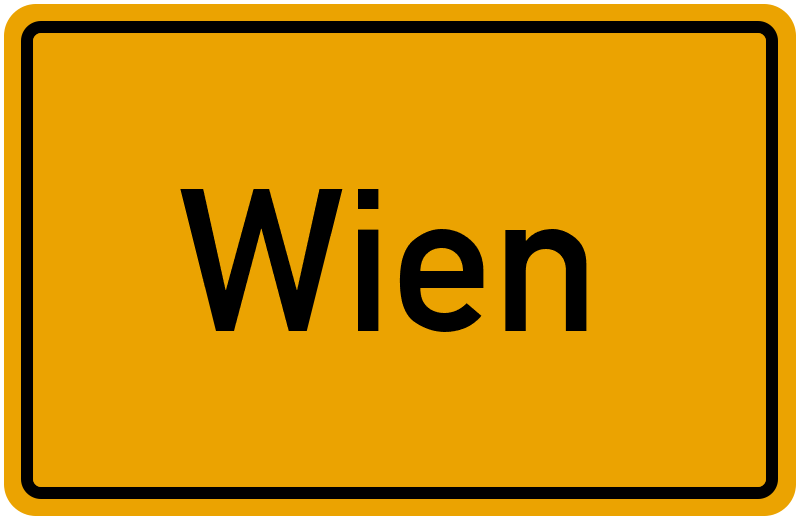 Ortsschild Wien