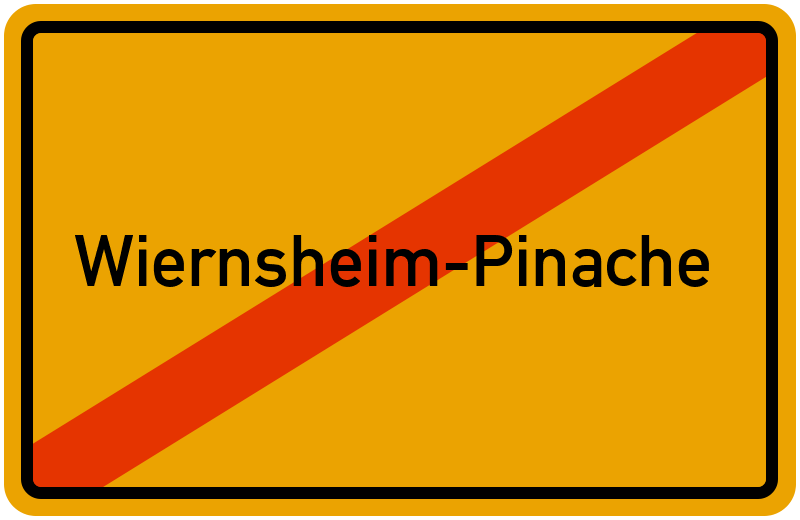 Ortsschild Wiernsheim-Pinache