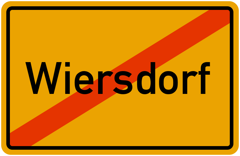 Ortsschild Wiersdorf