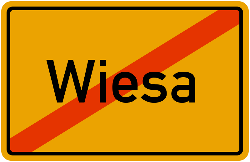 Ortsschild Wiesa