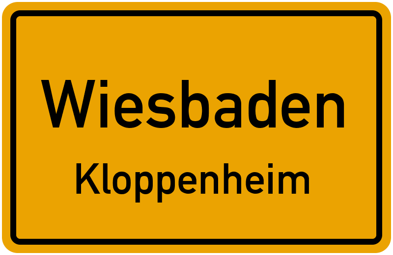 Ortsschild Wiesbaden
