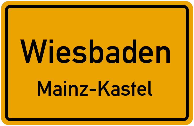 Ortsschild Wiesbaden