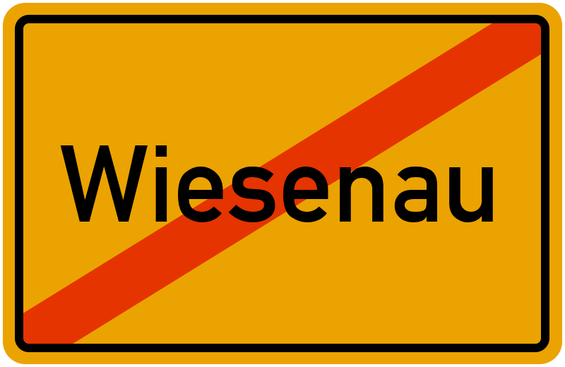 Ortsschild Wiesenau