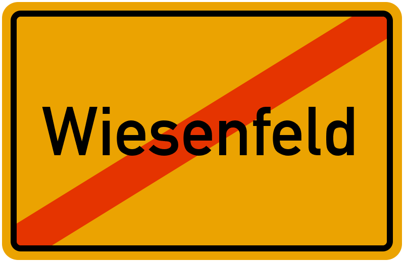 Ortsschild Wiesenfeld