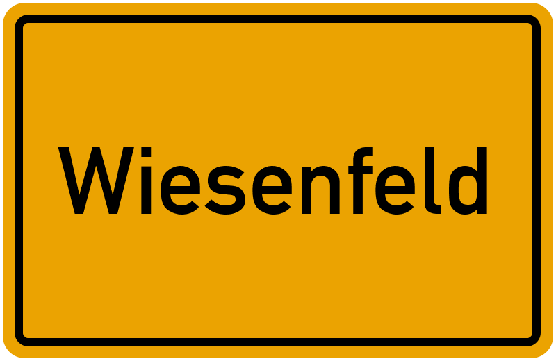 Ortsschild Wiesenfeld