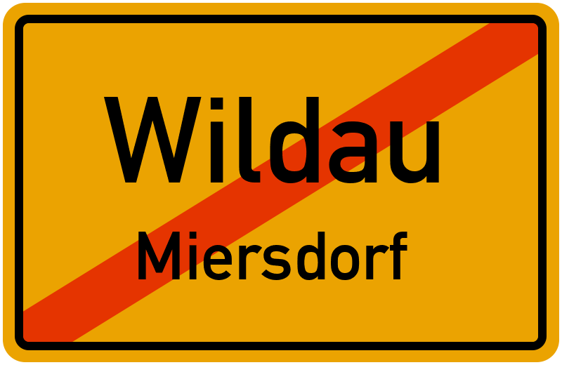 Ortsschild Wildau