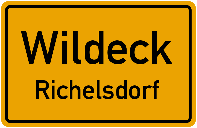 Ortsschild Wildeck