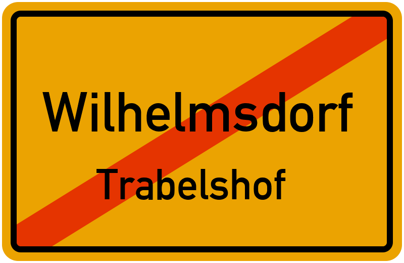Ortsschild Wilhelmsdorf
