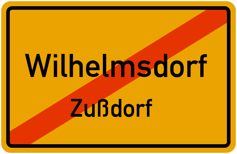 Ortsschild Wilhelmsdorf