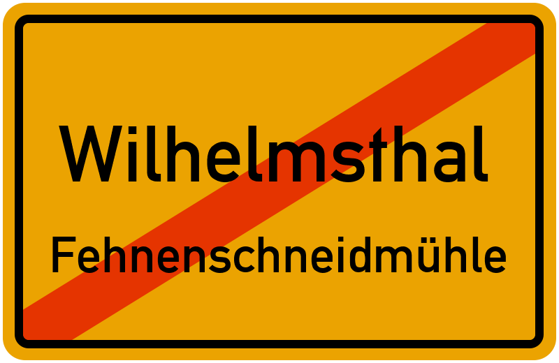 Ortsschild Wilhelmsthal