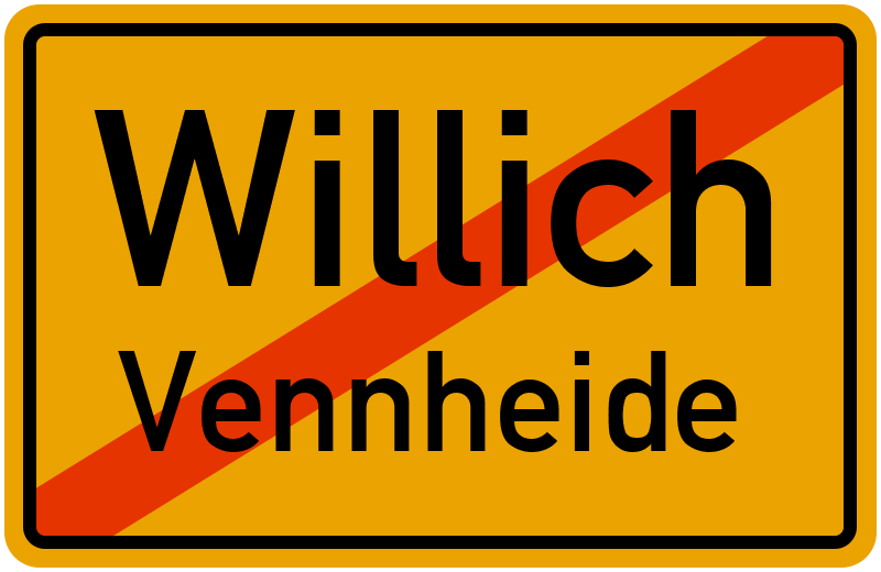Ortsschild Willich