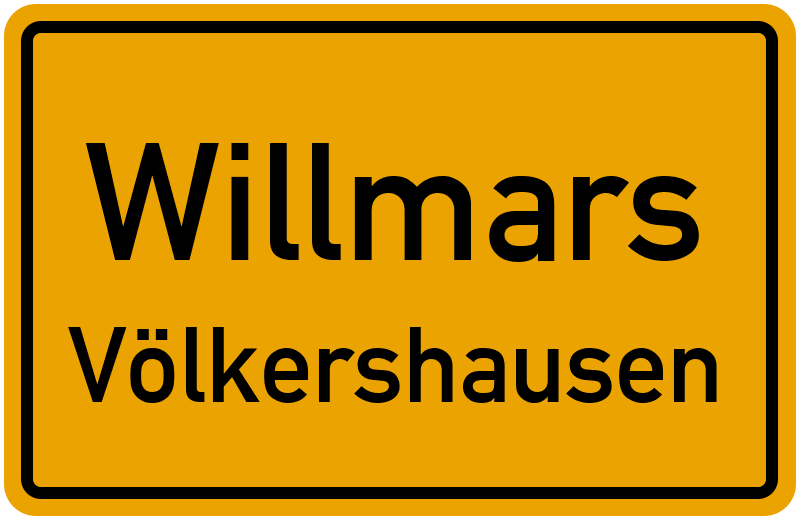 Ortsschild Willmars