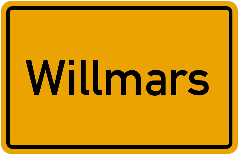 Ortsschild Willmars