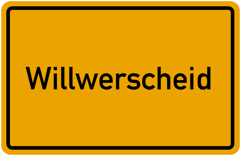 Ortsschild Willwerscheid