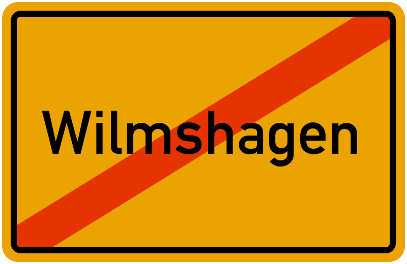 Ortsschild Wilmshagen