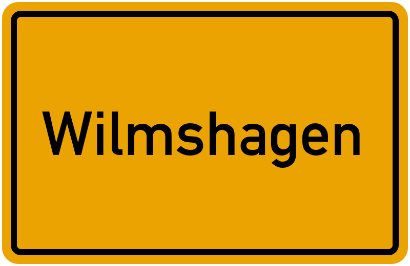Ortsschild Wilmshagen