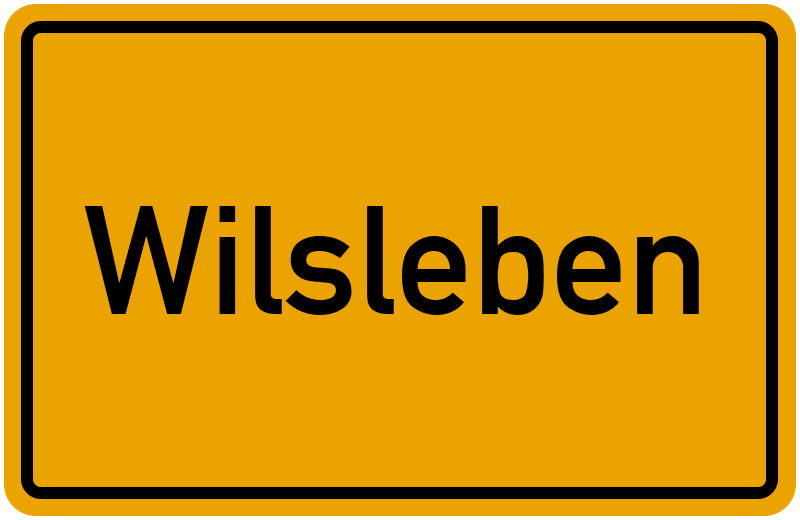 Ortsschild Wilsleben