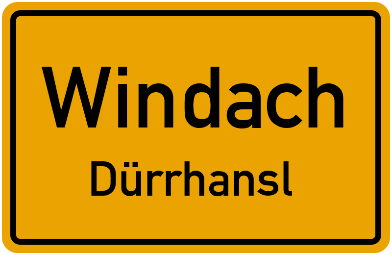 Ortsschild Windach