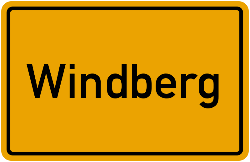 Ortsschild Windberg