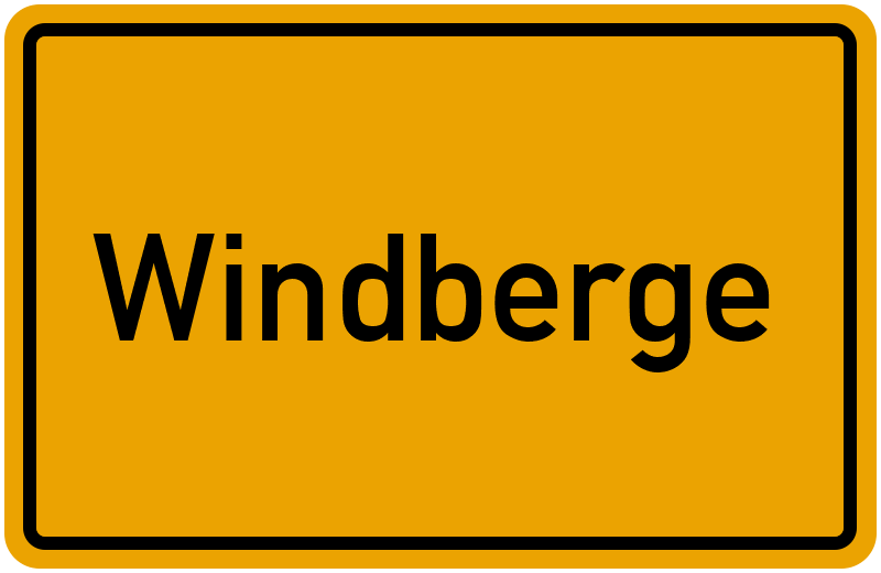 Ortsschild Windberge