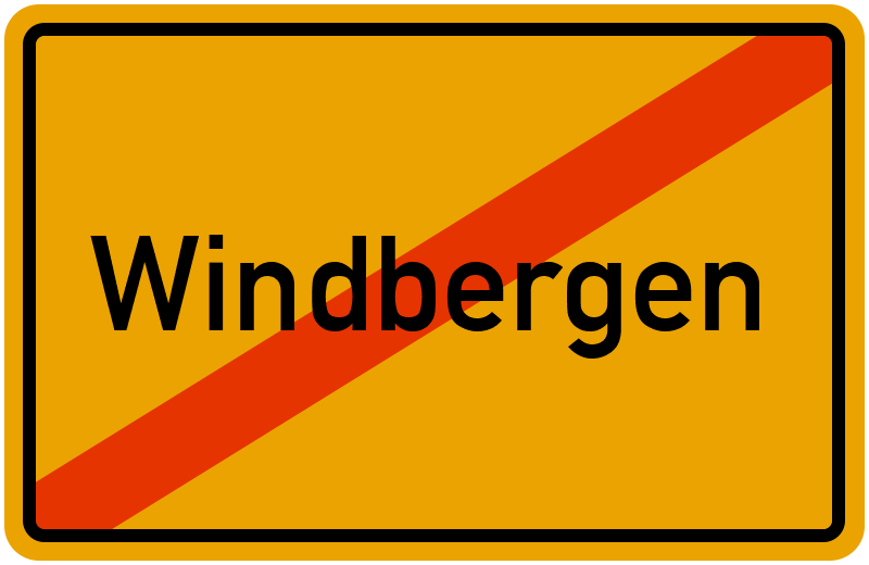 Ortsschild Windbergen