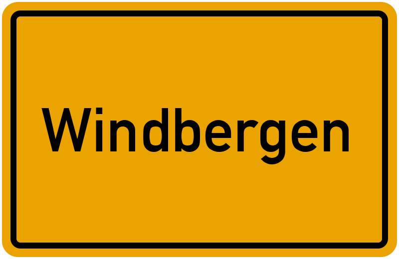 Ortsschild Windbergen
